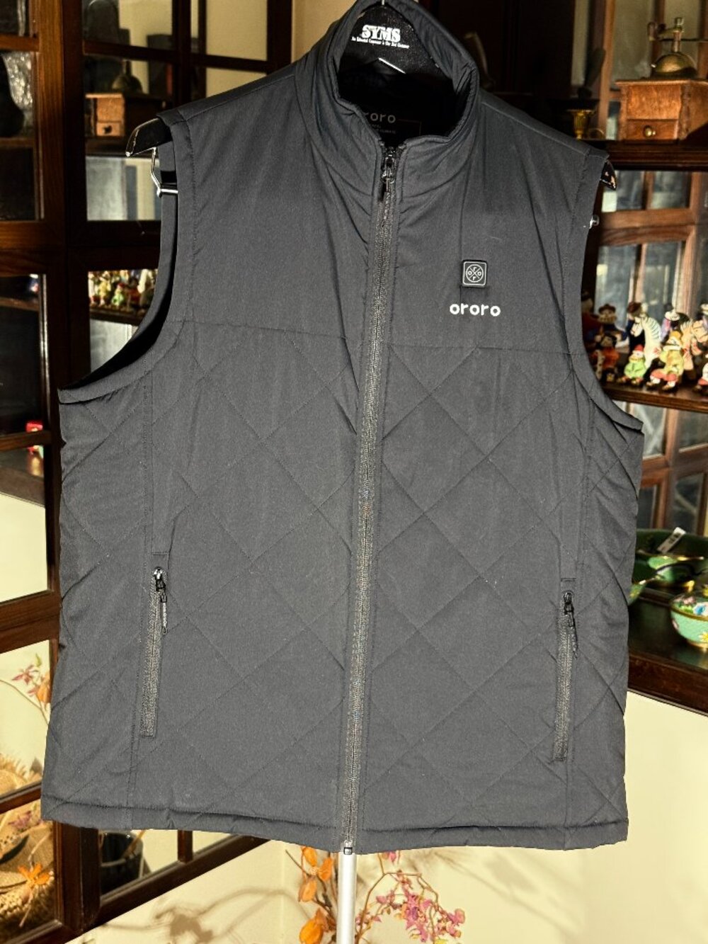 Ororo Men Heated Softshell Jacket Black Full Zip 3-Zone Heat Outdoor Coat Size M